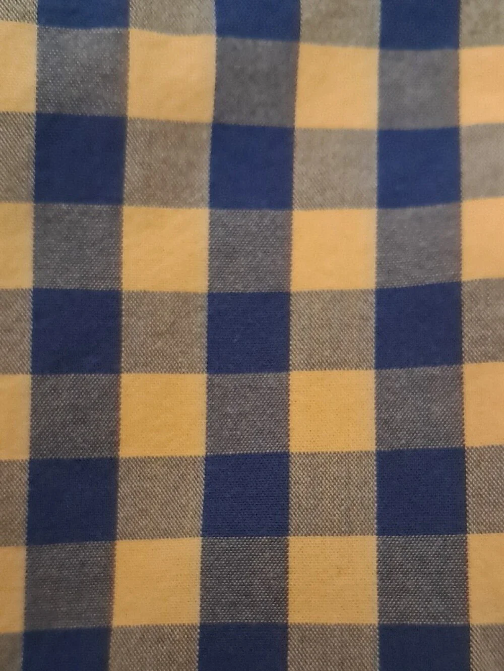 J. Crew Men's Size Medium Navy and Yellow Checked Button-Down Shirt